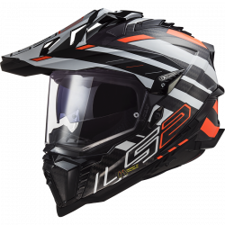 LS2 MX701 Explorer CARBON Black/Orange/White