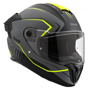 Kinnine kiiver Benelli Centro Stile Hall/Must/Fluo